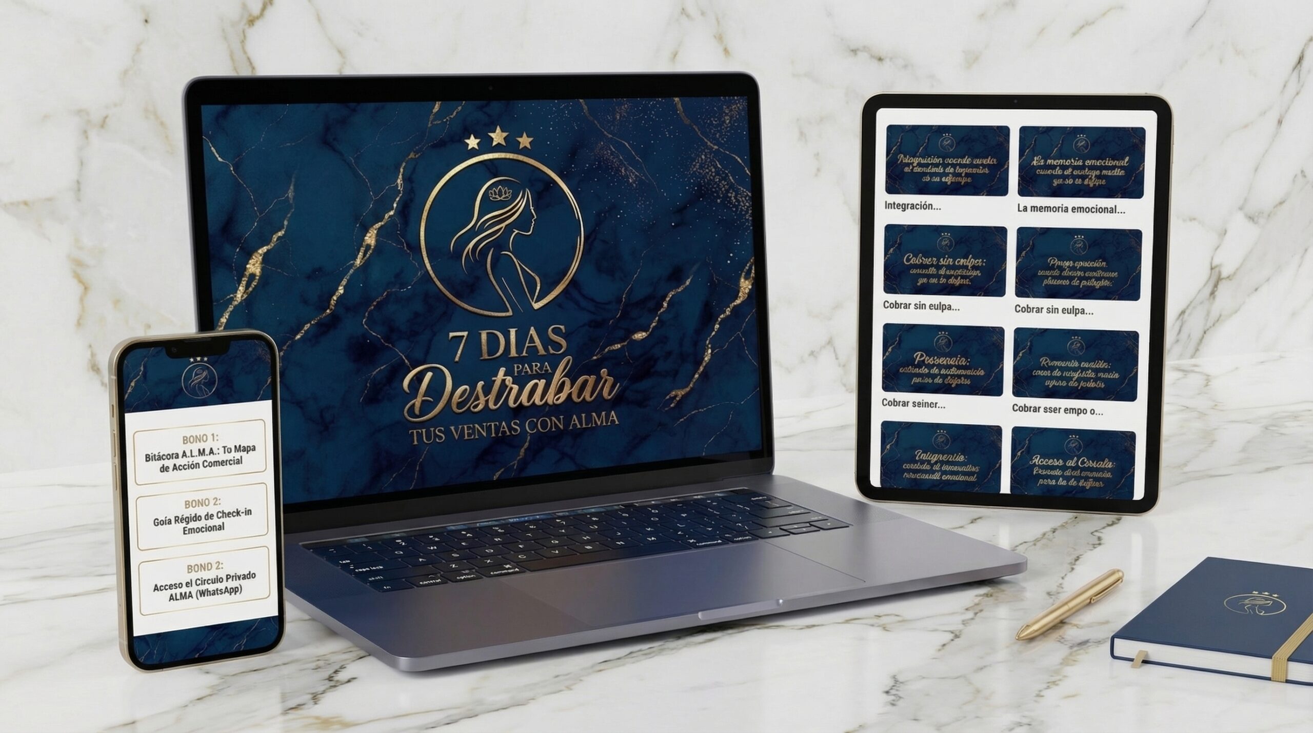 Mockup de los productos adquiridos